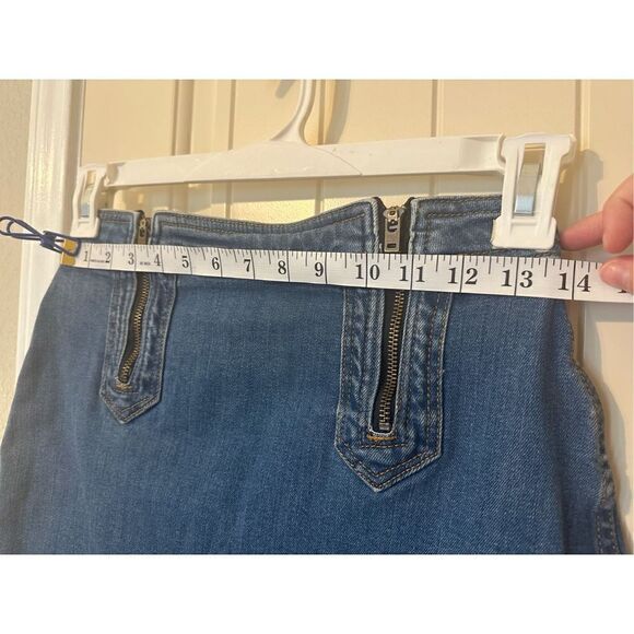 Anthropologie Pilcro and the Letterpress Denim Skirt with Zip Detail - Size 4 - Picture 6 of 9